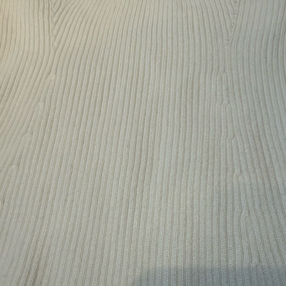 White Strapless Ribbed Top - Picture 5 of 8